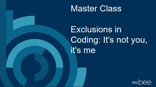 Exclusions in Coding: It's not you, it's me