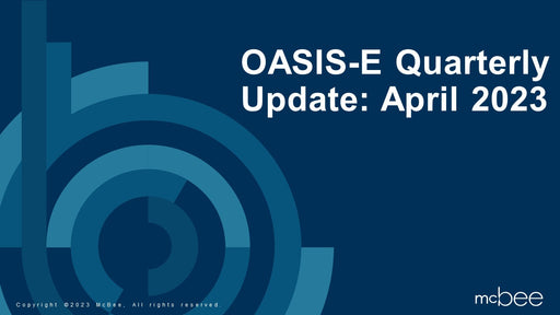 OASIS-E Quarterly Update: April 2023