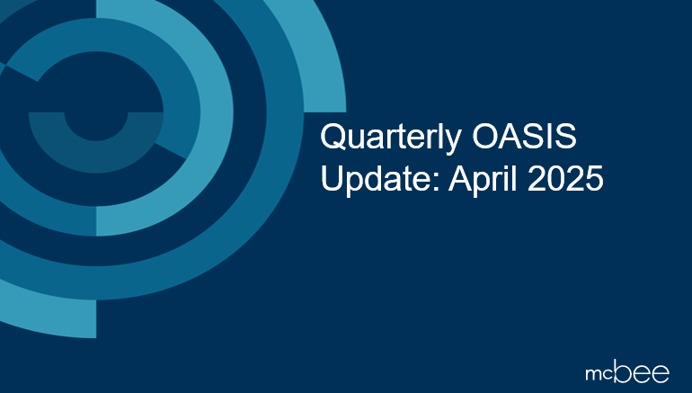 Quarterly OASIS-E1 Update: April 2025