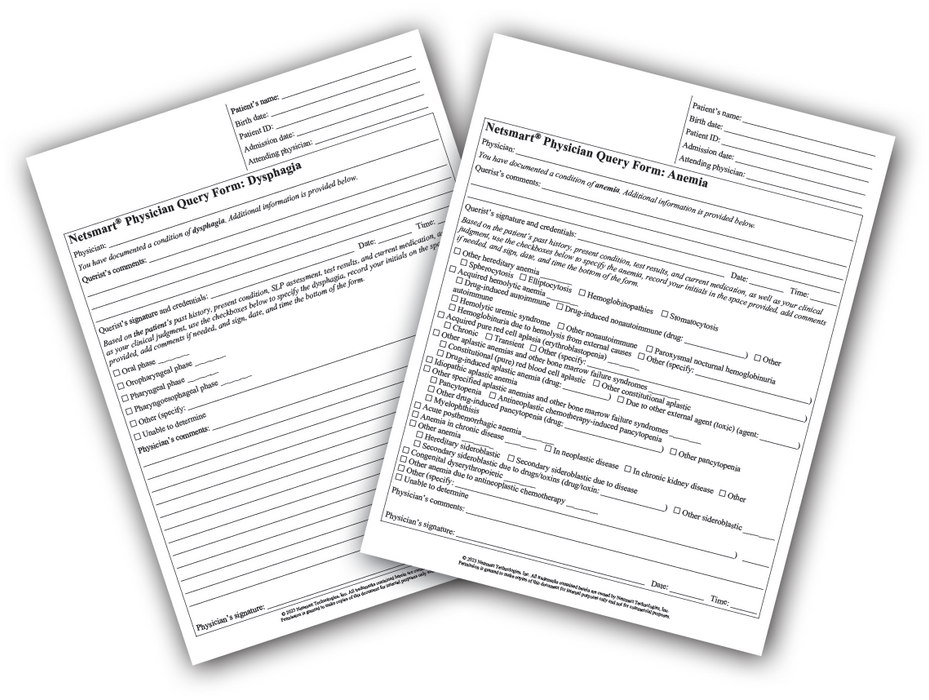 IRF: Physician Query Forms