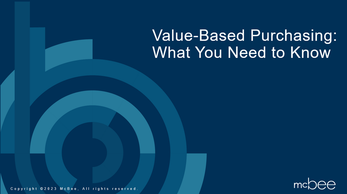 ValueBased Purchasing What You Need to Know McBee — McBee Post