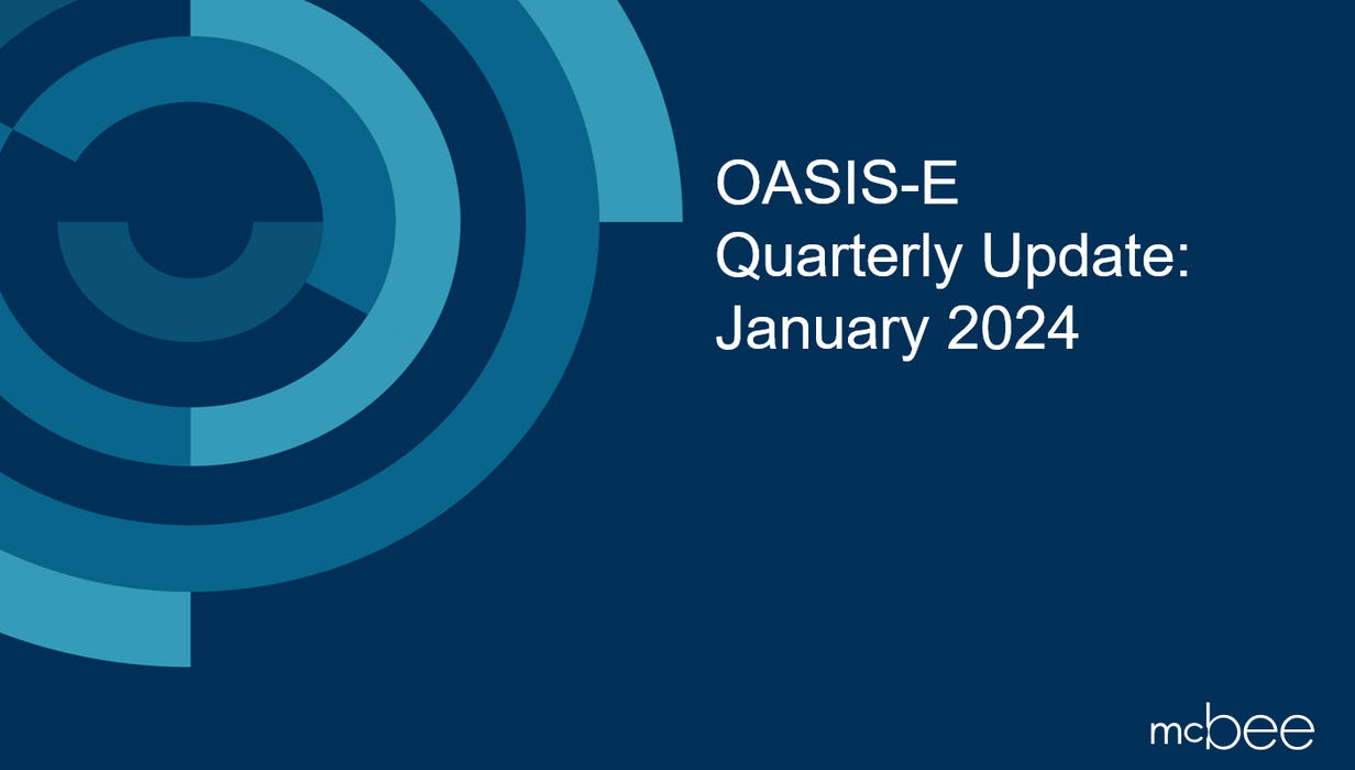 OASIS-E Quarterly Update: January 2024