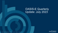 OASIS-E Quarterly Update: July 2023