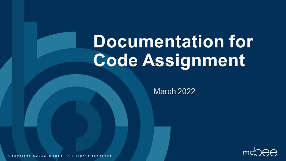 Documentation for Code Assignment and Query