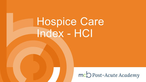 Hospice Care Index - HCI