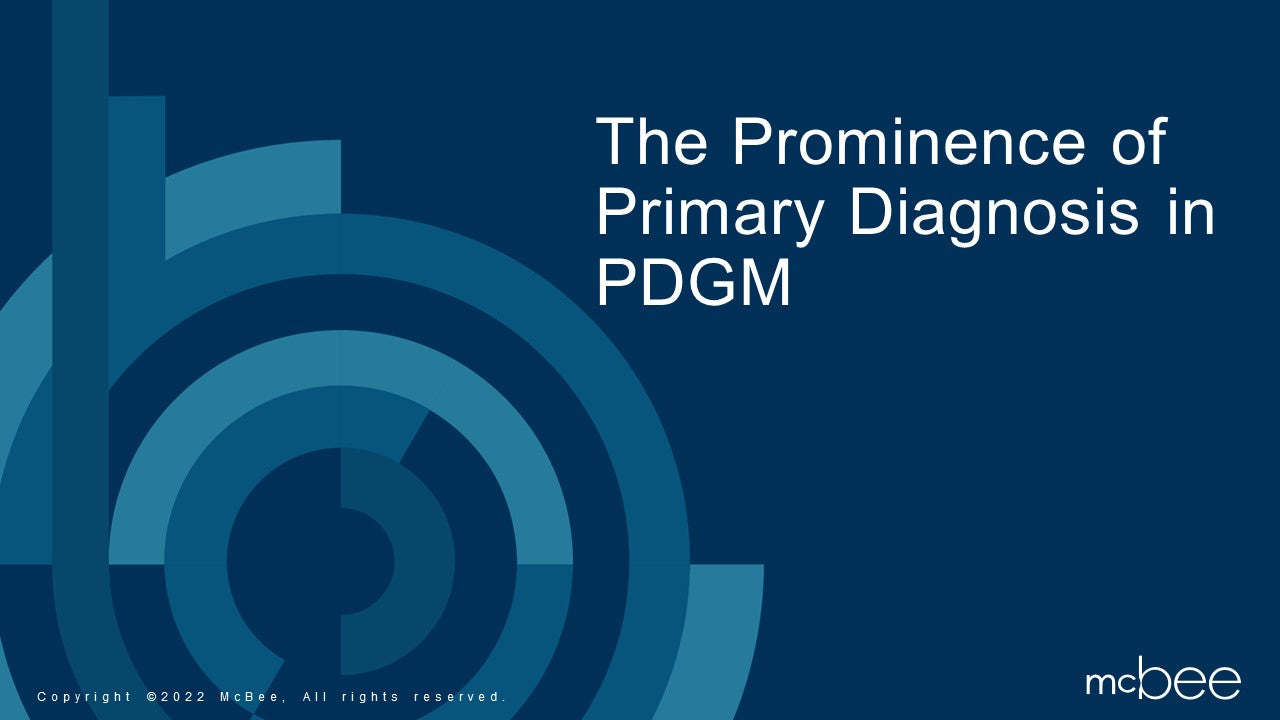 Prominence of the Primary Diagnosis